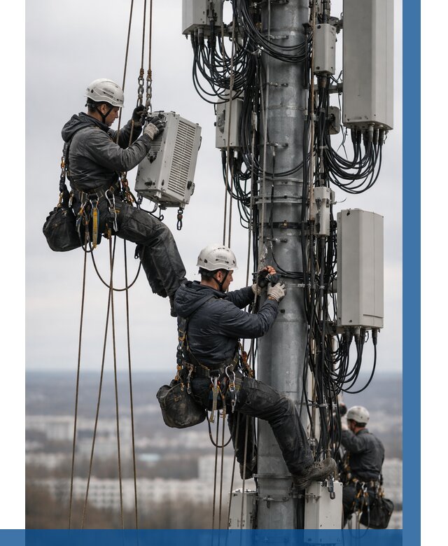 Монтаж оборудования связи на мачте в Волхове от 7851 р. | ВЫСОТНИК-Влх