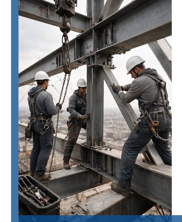 Профессиональный монтаж металлоконструкций на высоте в Волхове