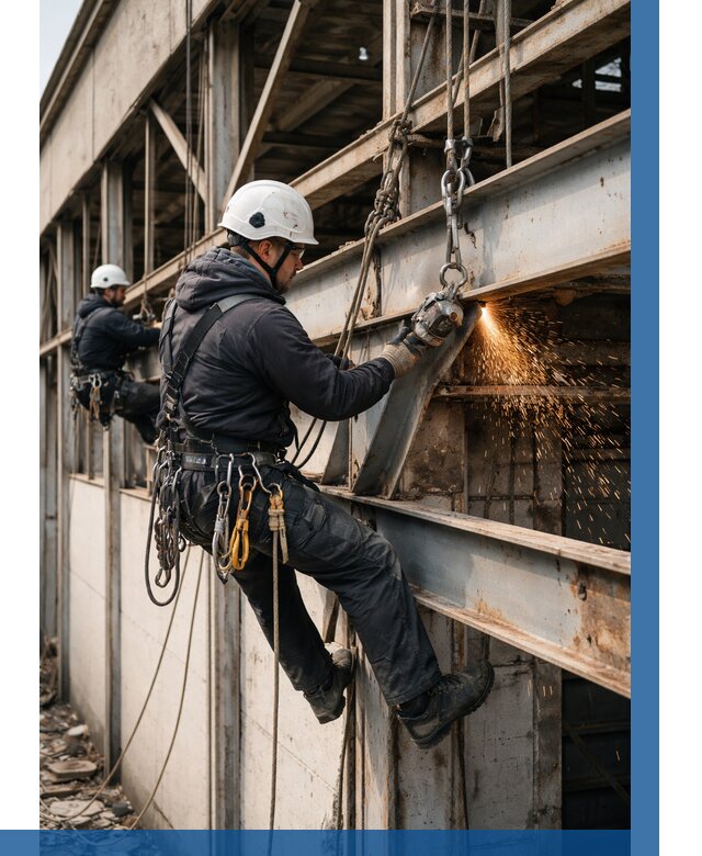 Демонтаж металлоконструкций на высоте в Волхове от 6804р. |ВЫСОТНИК-Влх