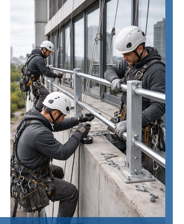 Монтаж ограждений на высоте в Волхове, от 1256 р. | ВЫСОТНИК-Влх
