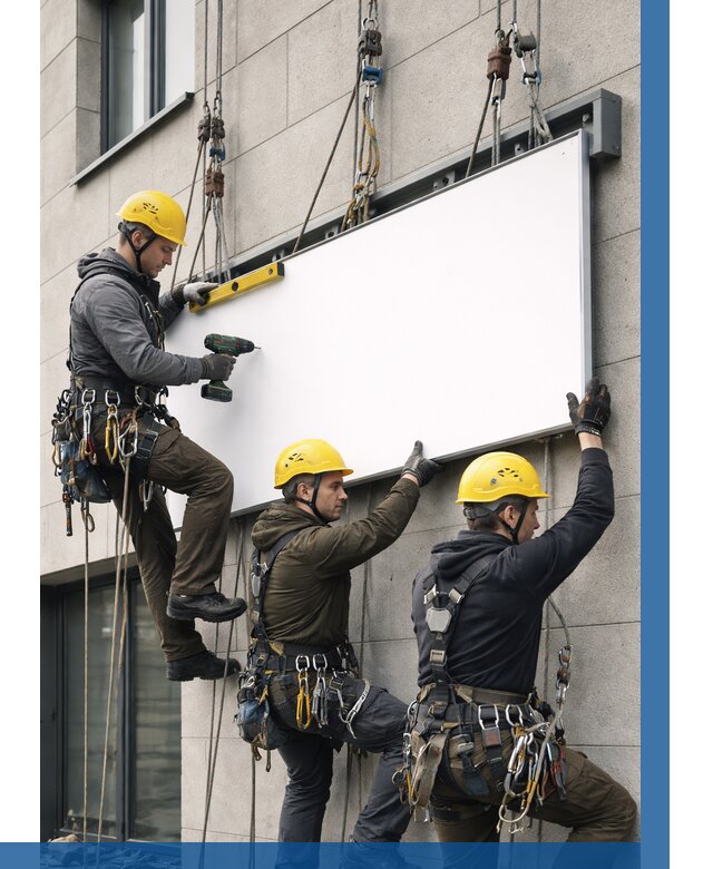 Монтаж рекламной вывески в Волхове от 8374 р. | ВЫСОТНИК-Влх