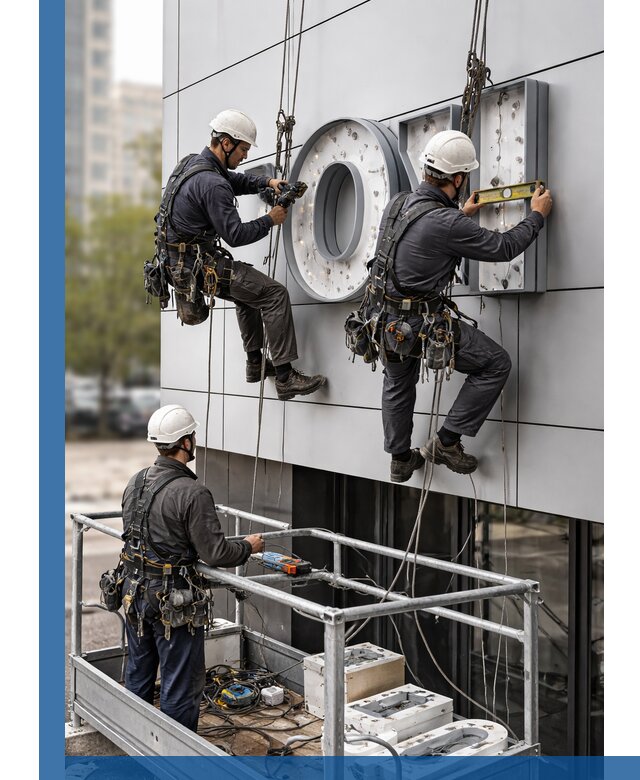 Профессиональный монтаж световых букв в Волхове под ключ