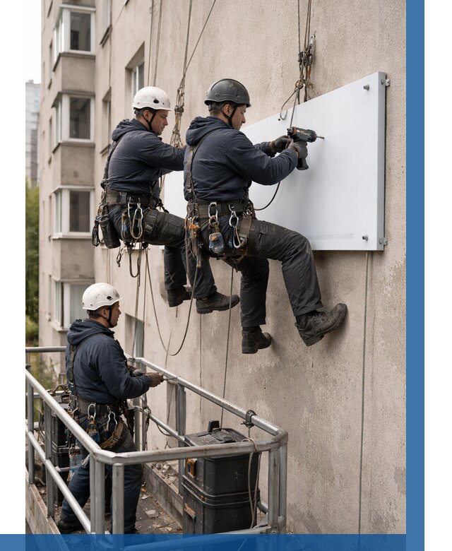 Монтаж табличек и указателей в Волхове от 3664 р. | ВЫСОТНИК-Влх