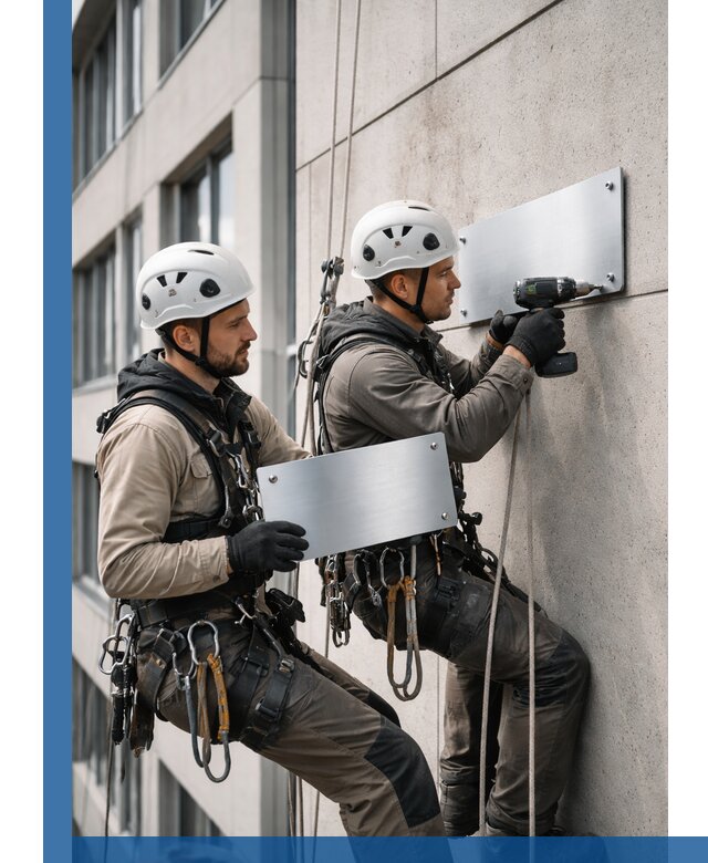 Монтаж табличек и указателей в Волхове для зданий и сооружений