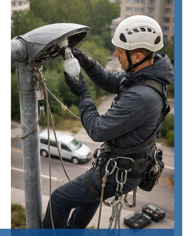 Замена ламп на высоте в Волхове от 2617 р. | ВЫСОТНИК-Влх