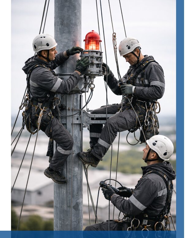 Монтаж заградительных огней в Волхове от 8898 р. | ВЫСОТНИК-Влх