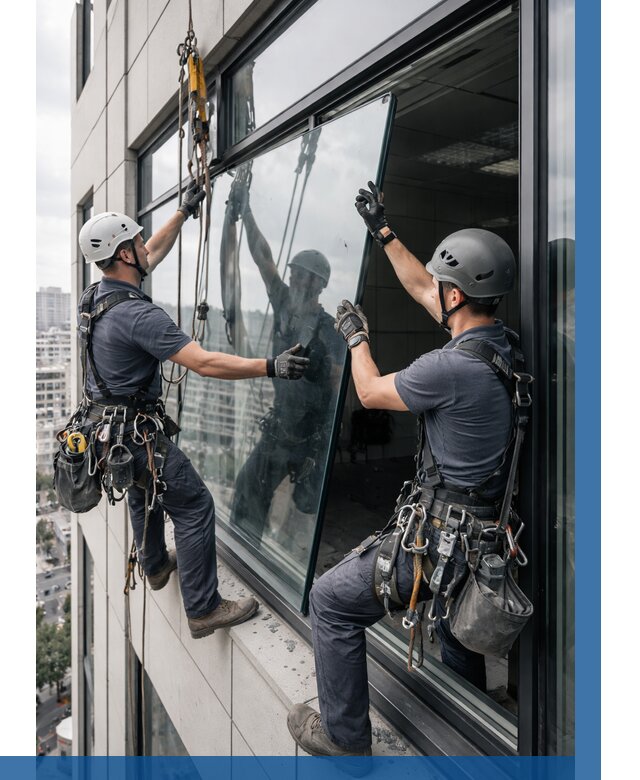 Замена стеклопакетов на высоте в Волхове от 5757 р. | ВЫСОТНИК-Влх