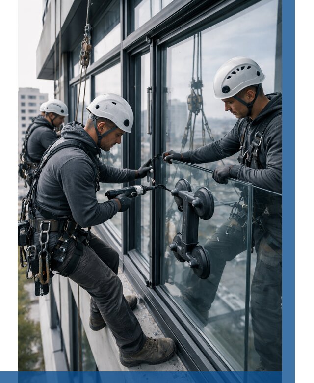 Витражное остекление зданий в Волхове от 3664 р. | ВЫСОТНИК-Влх