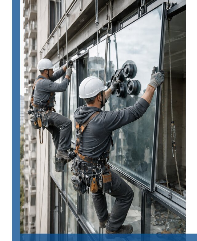 Витражное остекление фасадов и лоджий в Волхове под ключ