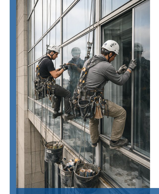 Ремонт витражных конструкций и фасадного остекления в Волхове