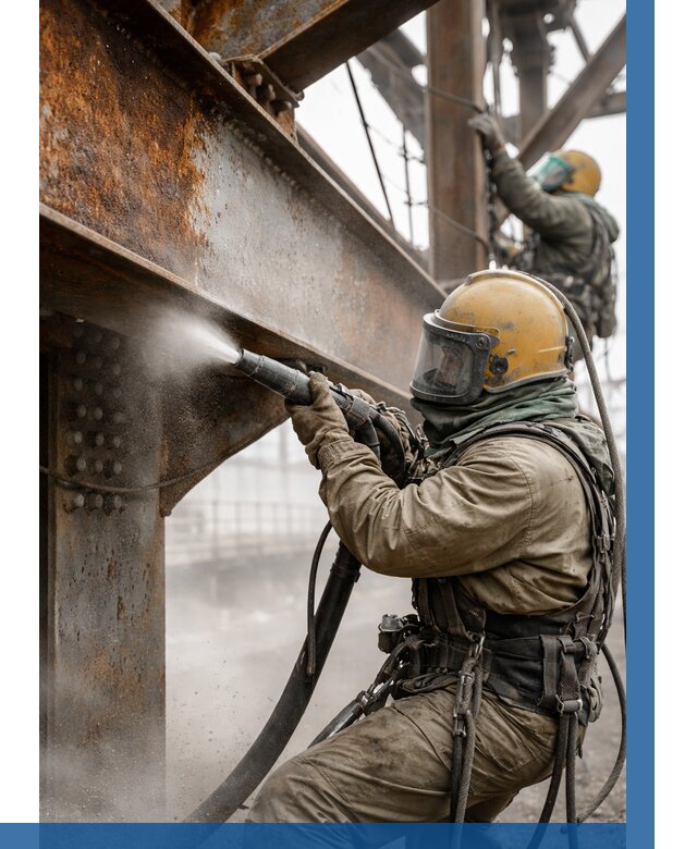 Пескоструйная очистка металлоконструкций в Волхове по 628 р.  ВЫСОТНИК-Влх