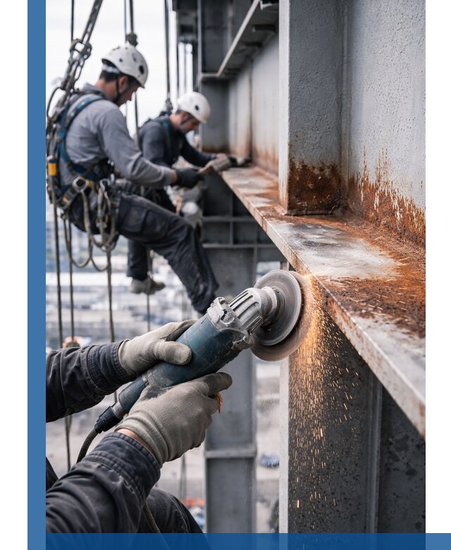 Зачистка металла от ржавчины и подготовка поверхностей в Волхове