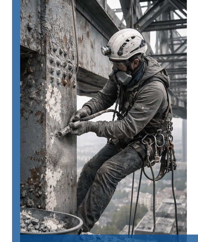 Удаление старой краски с металлических конструкций в Волхове