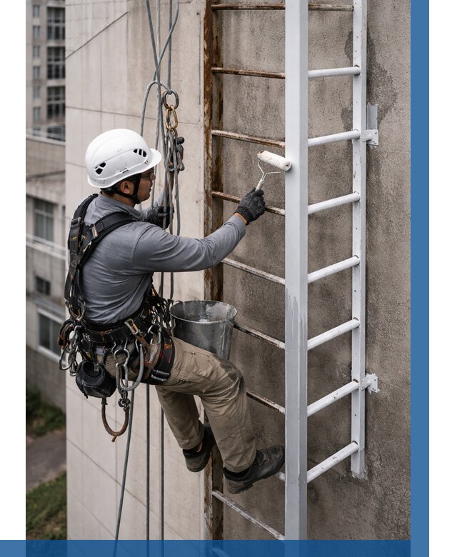 Покраска пожарных лестниц в Волхове от 4711 р. | ВЫСОТНИК-Влх