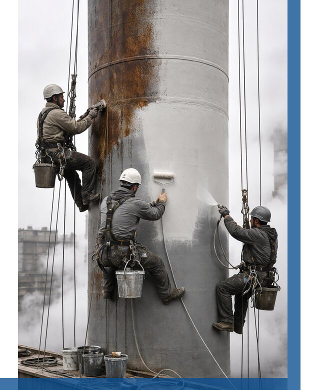 Покраска дымовых труб в Волхове от 8898 р. | ВЫСОТНИК-Влх