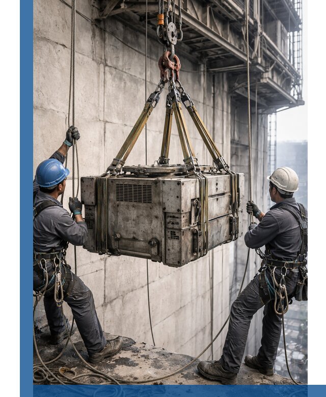 Такелажные работы на высоте, подъем и монтаж грузов в Волхове