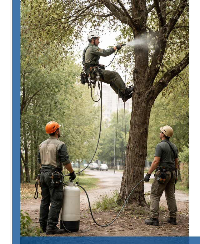 Обработка деревьев от вредителей в Волхове профессиональная защита