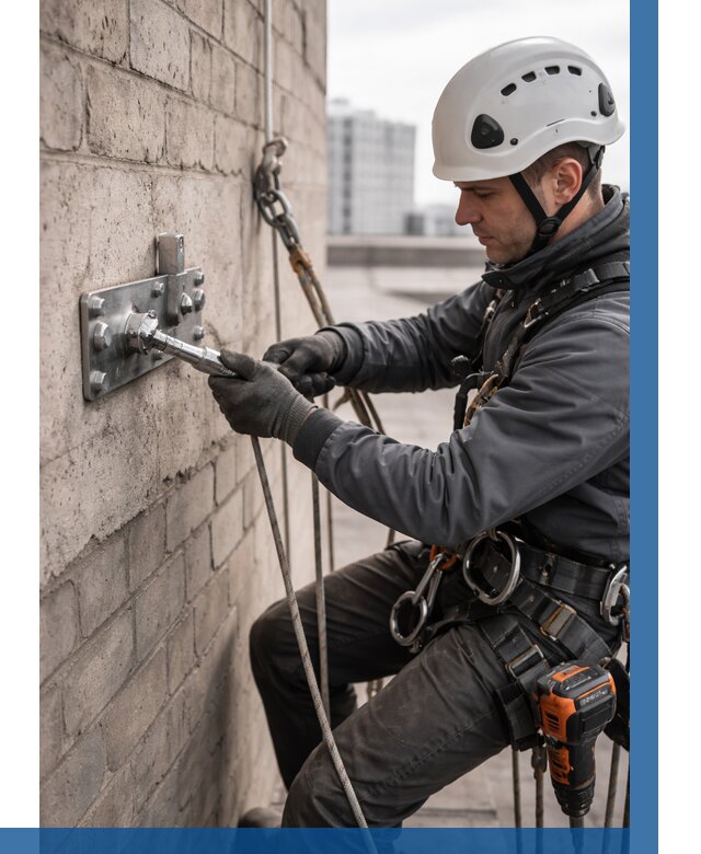 Установка анкерных точек в Волхове от 3664 р. | ВЫСОТНИК-Влх