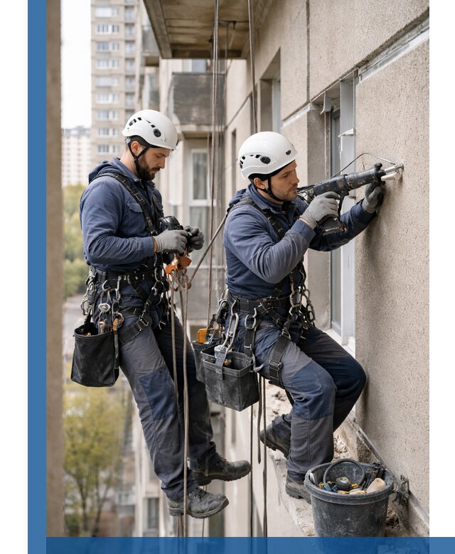 Промышленные альпинисты высотные работы и монтаж в Волхове